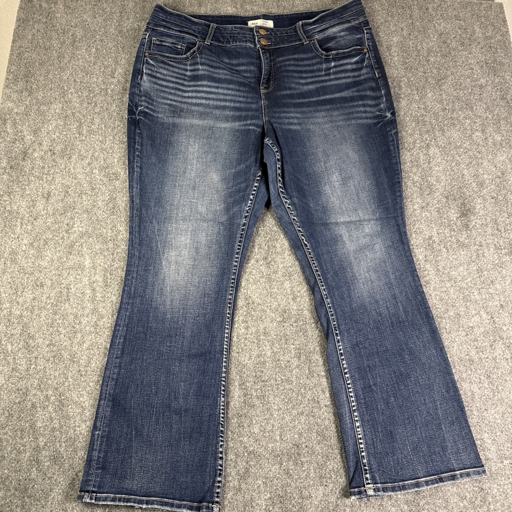 BKE Denim Gabby Curvy Fit High Rise Boot Cut Leg Jeans Dark Wash Size 38